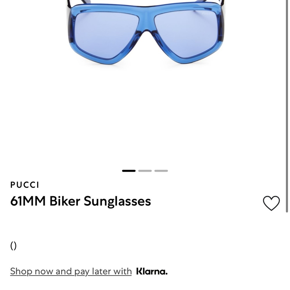 Pucci Biker Oversize Blue Mask Sunglasses